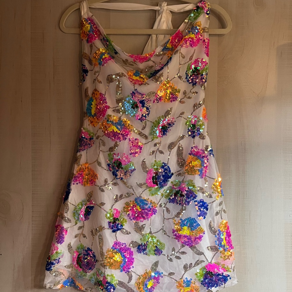 Hello Molly Multicolor Sequin Mini Dress